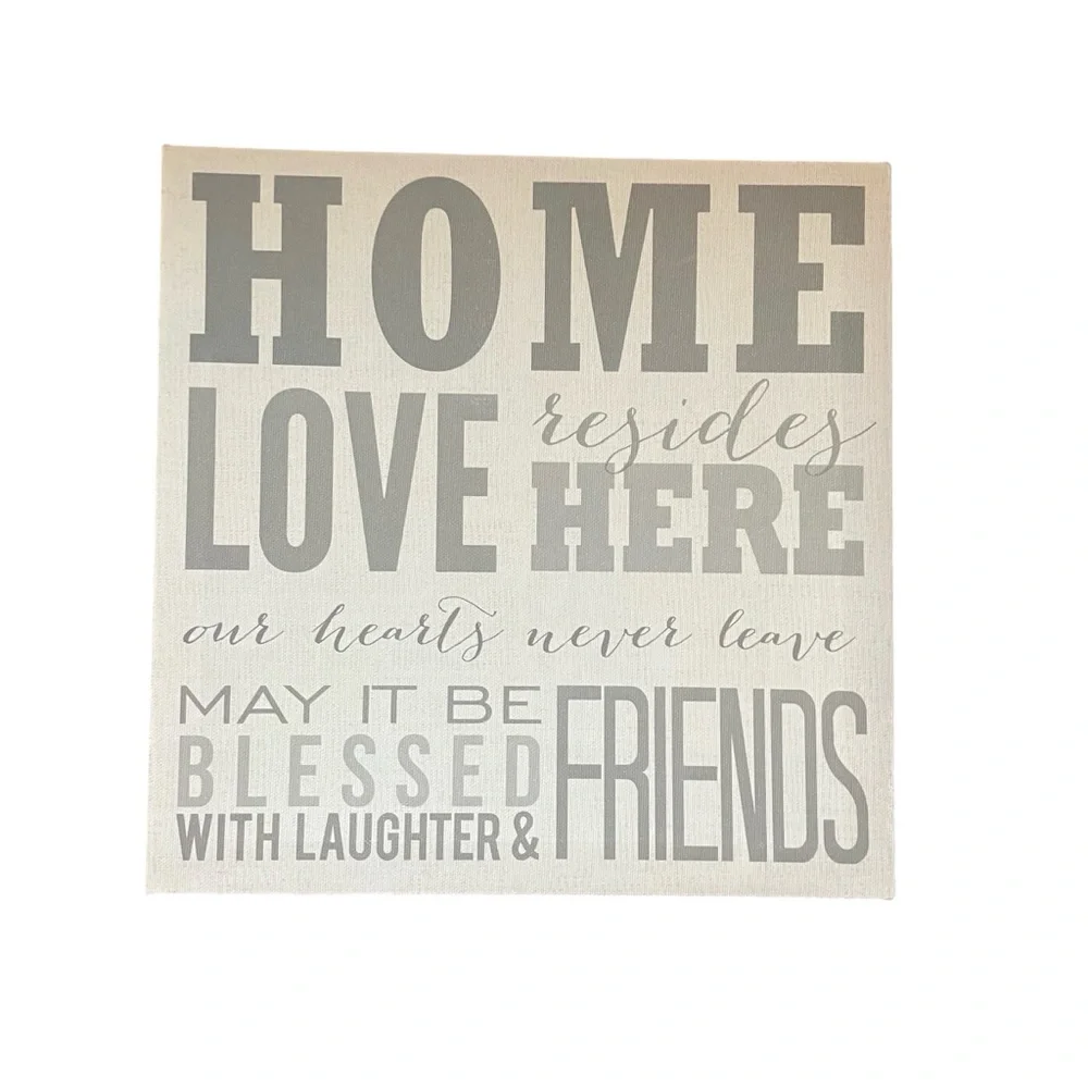Home Canvas wordage sign 10” x 10”